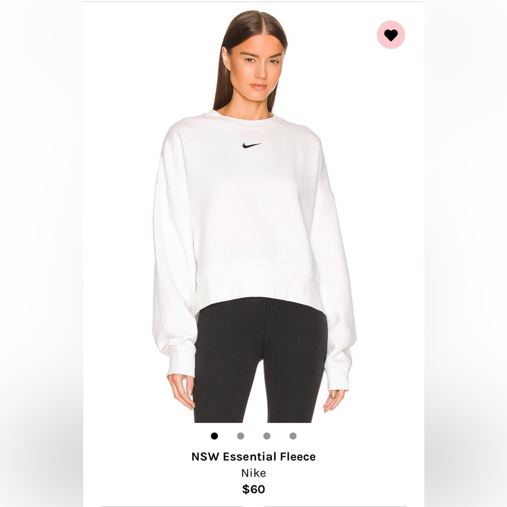 Nike Crewneck - NSW Essential Fleece (White)